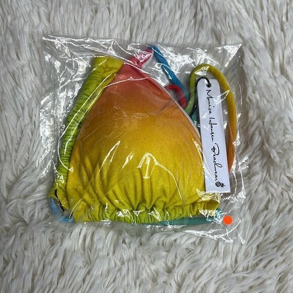 Monica Hansen Rainbow String Bikini 2 Piece NWT Size Small - Picture 7 of 8